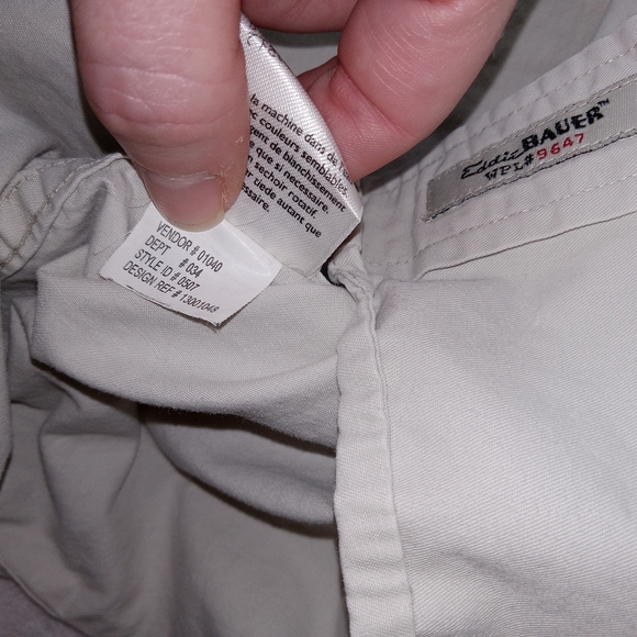 Vintage Eddie Bauer Legend Elkhorn Shirt Button Up Long Sleeve XLT Light Beige - Picture 11 of 11
